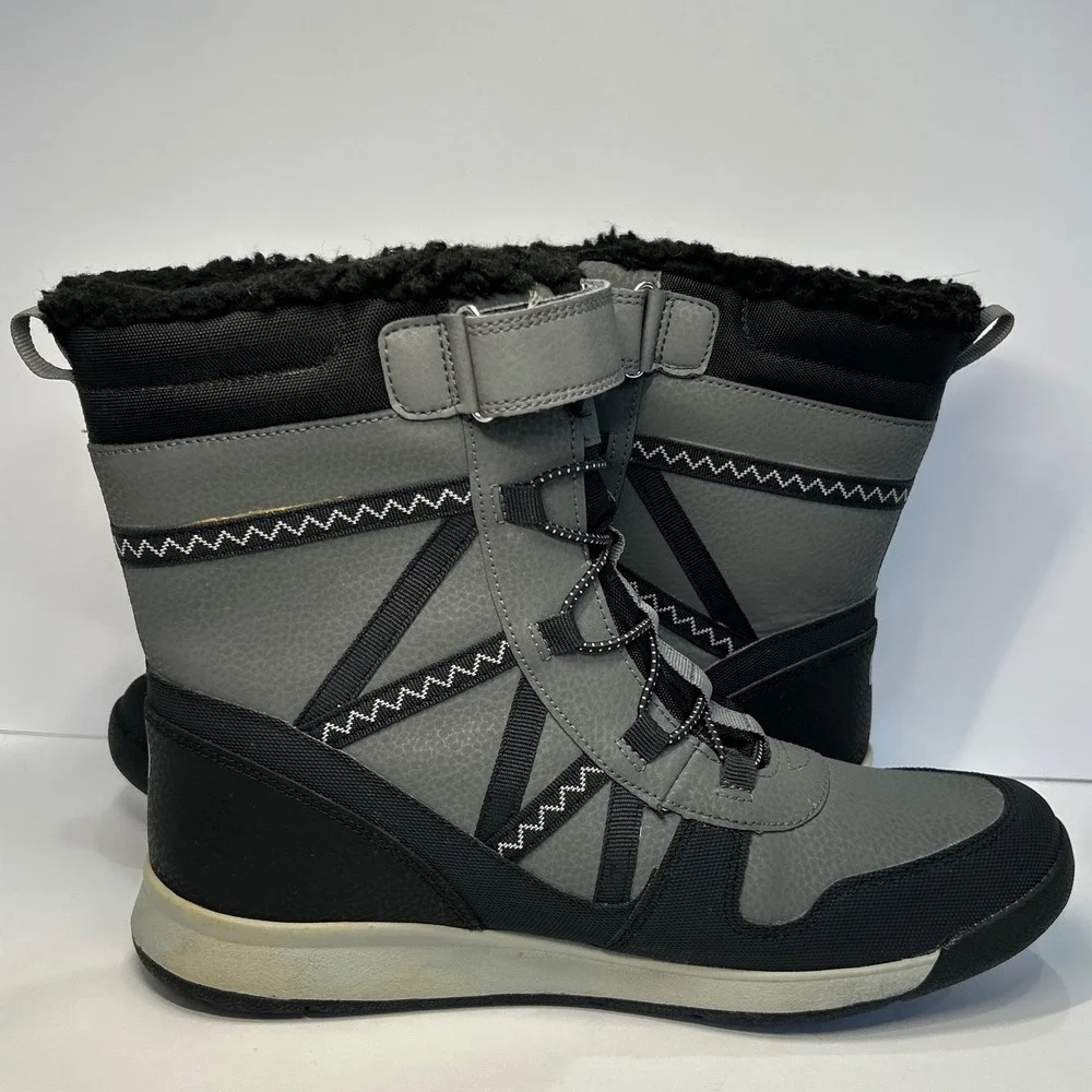 Merrell Kids Snow Quest Lite 3.0 Waterproof Winter Boots Grey Black MK263125 7M